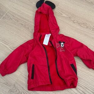 Disney Mickey Mouse Red Kids Jacket with Mouse Ears